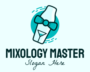 Bow Tie Cocktail Shaker logo design