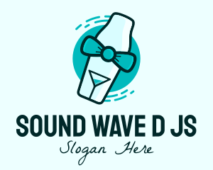 Bow Tie Cocktail Shaker logo design