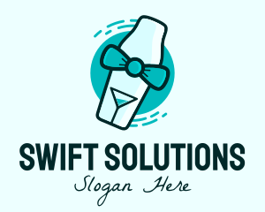 Bow Tie Cocktail Shaker logo design