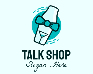 Bow Tie Cocktail Shaker logo design