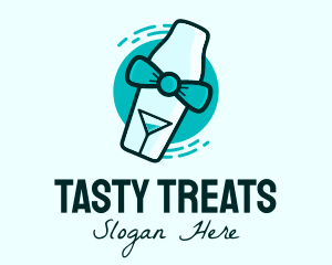 Bow Tie Cocktail Shaker logo design