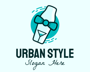 Bow Tie Cocktail Shaker logo design