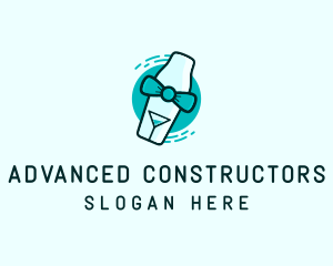 Bow Tie Cocktail Shaker logo design