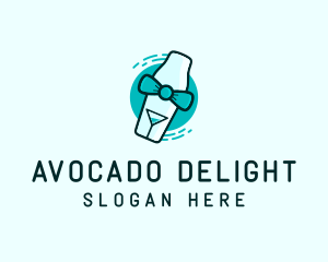 Bow Tie Cocktail Shaker logo design