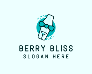 Bow Tie Cocktail Shaker logo design