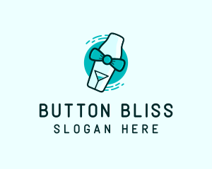 Bow Tie Cocktail Shaker logo design