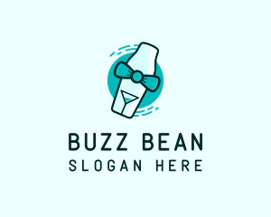 Bow Tie Cocktail Shaker logo design