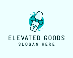 Bow Tie Cocktail Shaker logo design