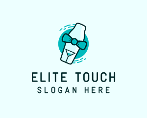 Bow Tie Cocktail Shaker logo design