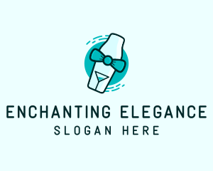 Bow Tie Cocktail Shaker logo design