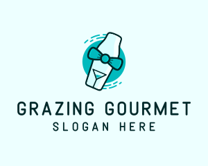 Bow Tie Cocktail Shaker logo design