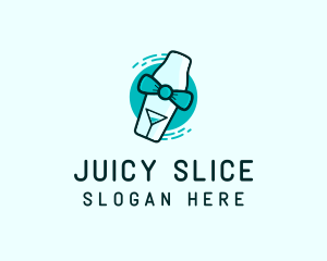 Bow Tie Cocktail Shaker logo design