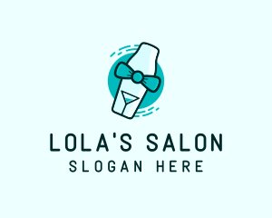 Bow Tie Cocktail Shaker logo design