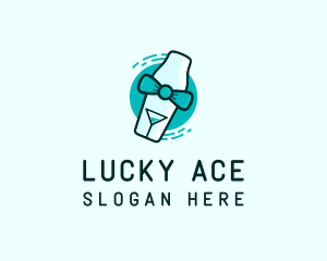 Bow Tie Cocktail Shaker logo design