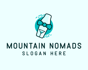 Bow Tie Cocktail Shaker logo design