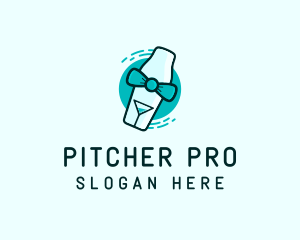 Bow Tie Cocktail Shaker logo design