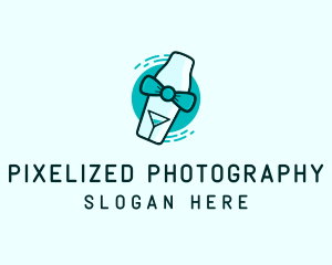 Bow Tie Cocktail Shaker logo design