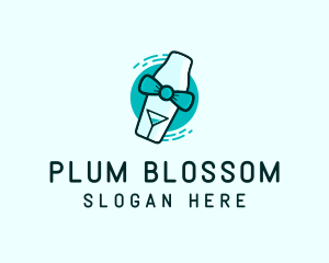 Bow Tie Cocktail Shaker logo design