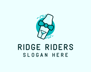 Bow Tie Cocktail Shaker logo design