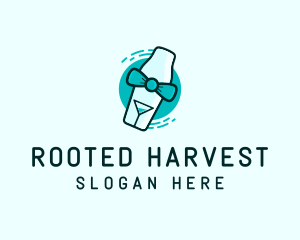 Bow Tie Cocktail Shaker logo design