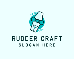 Bow Tie Cocktail Shaker logo design