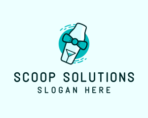 Bow Tie Cocktail Shaker logo design