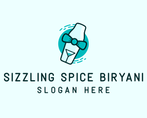 Bow Tie Cocktail Shaker logo design