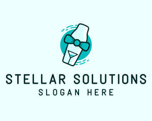 Bow Tie Cocktail Shaker logo design