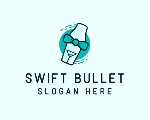 Bow Tie Cocktail Shaker logo design