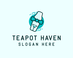 Bow Tie Cocktail Shaker logo design