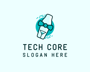 Bow Tie Cocktail Shaker logo design