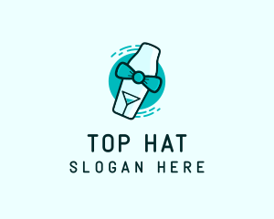 Bow Tie Cocktail Shaker logo design