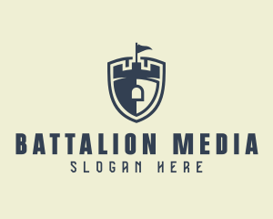 Medieval Castle Shield logo design