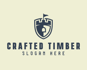 Medieval Castle Shield logo design