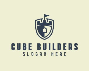 Medieval Castle Shield logo design