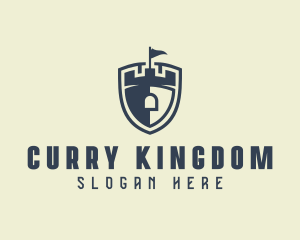 Medieval Castle Shield logo design