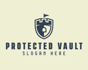 Medieval Castle Shield logo design