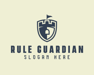 Medieval Castle Shield logo design