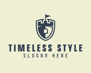 Medieval Castle Shield logo design