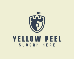 Medieval Castle Shield logo design