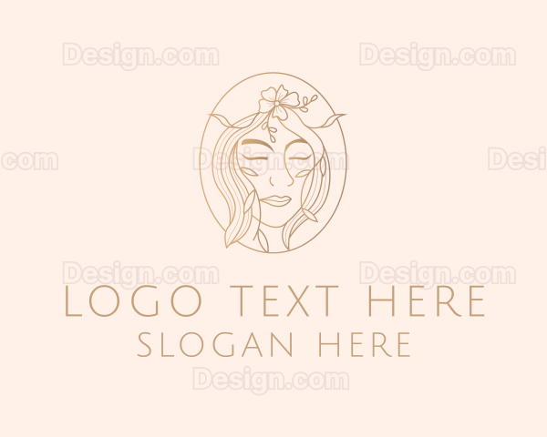 Beauty Floral Hair Logo