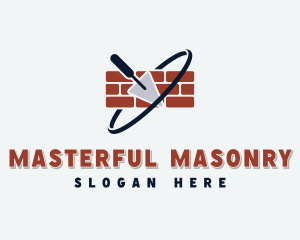 Trowel Bricklaying Mason logo