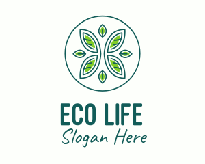 Green Eco Organic Circle  logo design