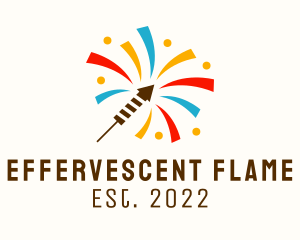 Colorful Firework Festival  logo design