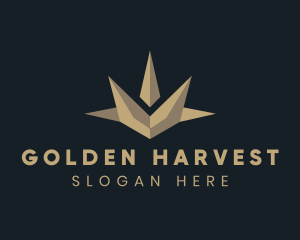 Golden Deluxe Crown Jewel logo design