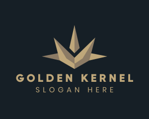 Golden Deluxe Crown Jewel logo design