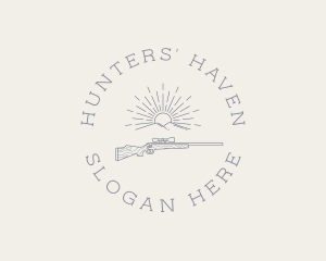 Hunting Weapon Gun logo design