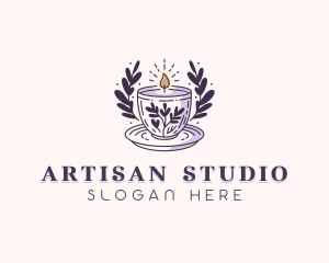 Artisanal Leaf Candlelight logo design