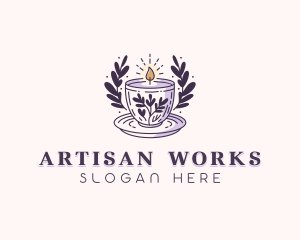 Artisanal Leaf Candlelight logo design