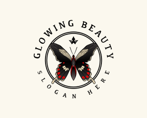 Beauty Butterfly Wings Logo